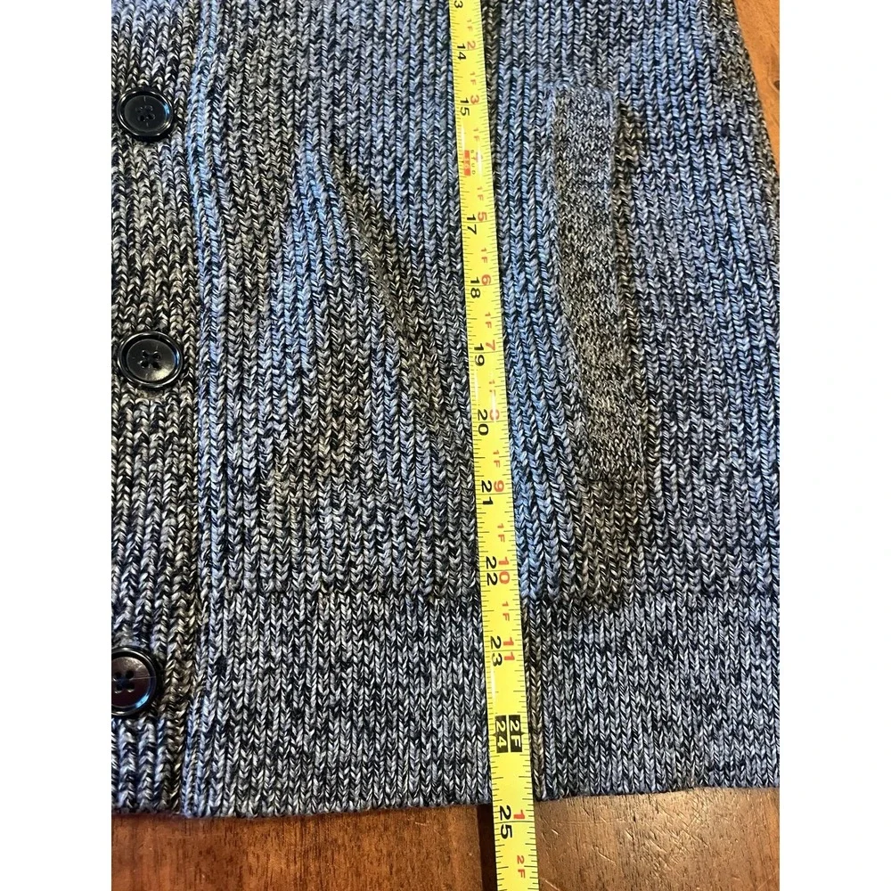 Banana Republic Supima Cotton Cardigan Mens M Grey Preppy Heavy Grandpa